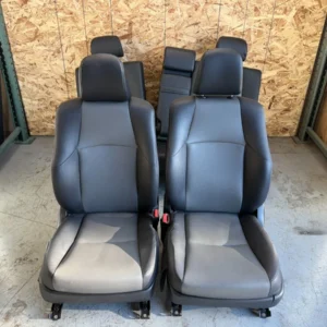 TOYOTA 4RUNNER 2014-2024 FRONT AND REAR SEAT SET LEATHER BLACK OEM