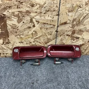 TOYOTA SUPRA 1986-1992 LEFT & RIGHT DOOR EXTERIOR HANDLE SET RED 3H4 OEM